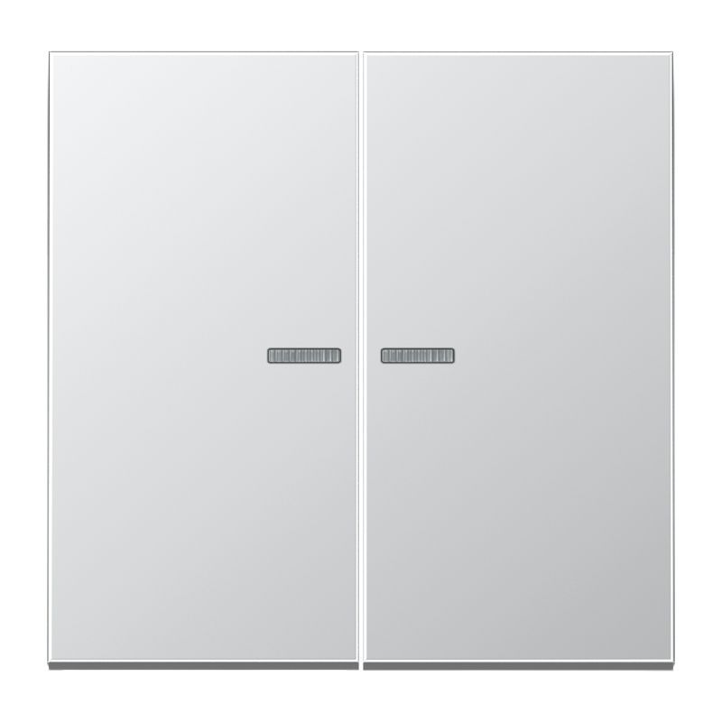 Jung AL102KO5 Wippe mit Lichtleiter für Taster 2-fach, F10, Serie LS, Aluminium