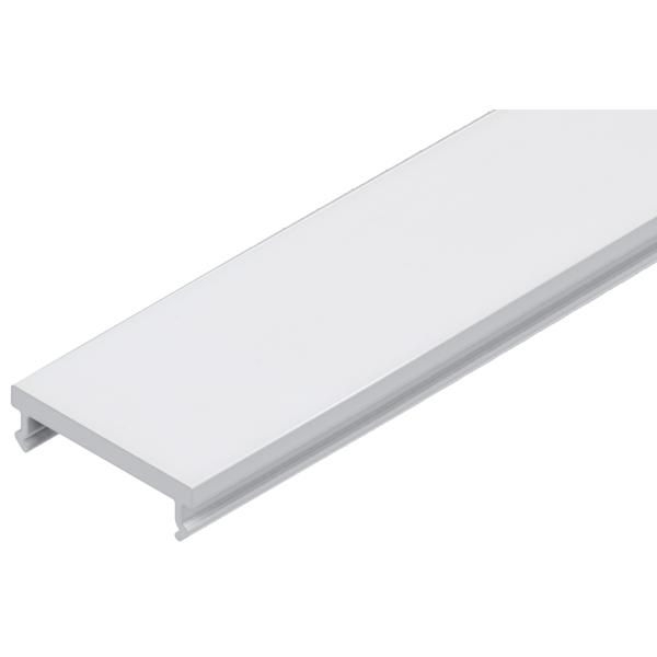 Brumberg 53400070 Kunststoff-Abdeckung, opal, 2000 x 13,1 x 3,8 mm, weiß