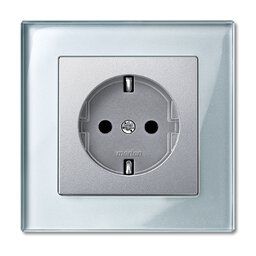 Merten 489160 Echtglasrahmen 1-fach, M-PLAN, Diamantsilber