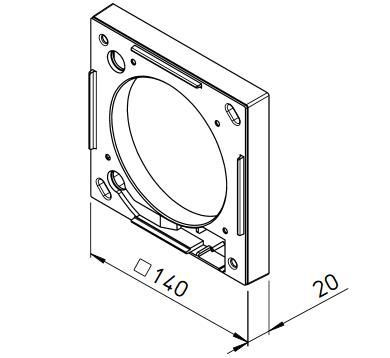 Helios MiniVent MF 100 Montageflansch