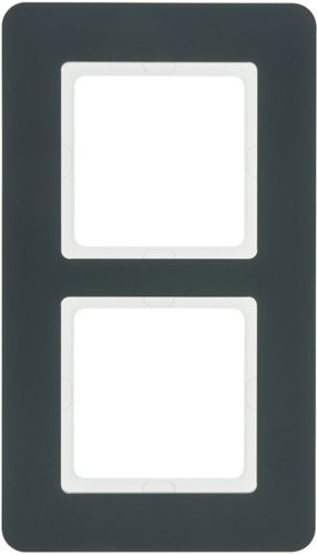 Berker 10126186 Rahmen 2-fach, Q.7, anthrazit samt