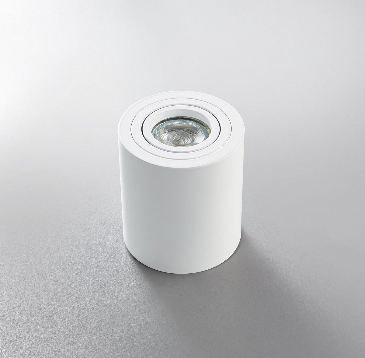 Heitronic 500737 Aufbau-Strahler ADL9001, rund, für GU10 max. 5 W, IP20, Höhe 100 mm, schwenkbar, weiß