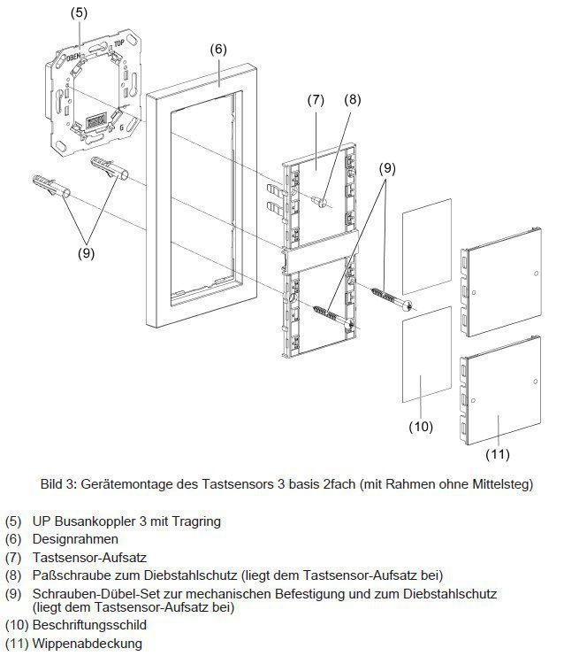 Gira 511200 Tastsensor3 Basis 2-fach (1+1)