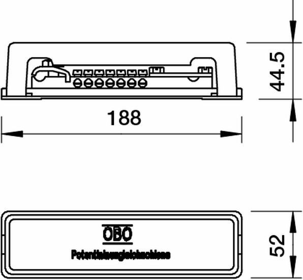 OBO Bettermann 1809A Potentialausgleichsschiene UV-beständig