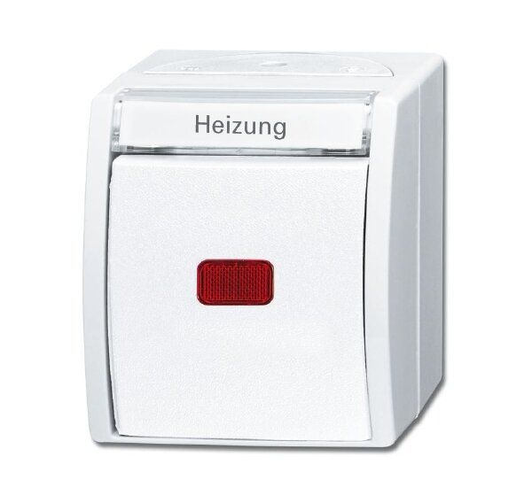 Busch-Jaeger 2601/6SKWNH-54 Heizungsschalter, Aus-/Wechsel, Aufputz IP44