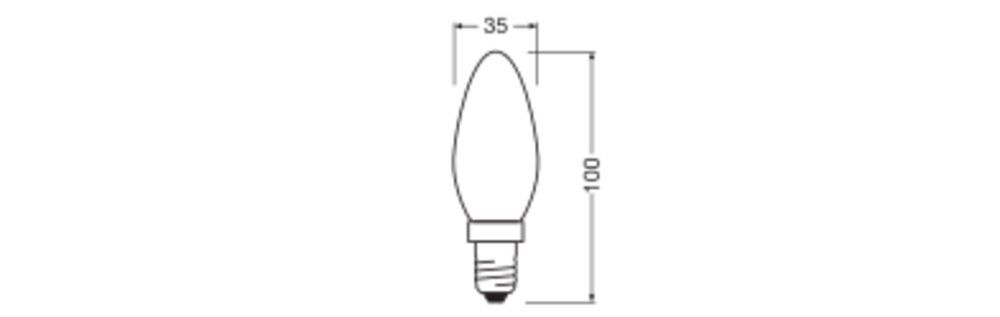 Ledvance 4099854466212 LED CLASSIC B P, 300 °, 1,8 W, 827, 250 lm, E14, nicht dimmbar