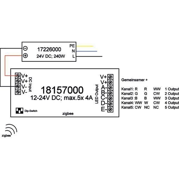 Brumberg 18157000 LED-Dimmer 12-24 V DC, ZigBee 3.0, dimmbar