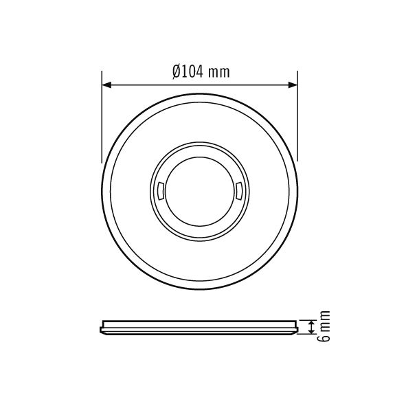 ESYLUX EP10428098 Abdeckung für Präsenz- und Bewegungsmelder der Serie FLAT, schwarz