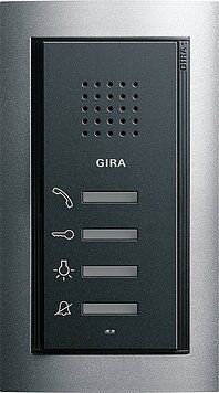Gira 100206 Abdeckrahmen 2-fach ohne Mittelsteg Zwischenrahmen anthrazit, Gira Event, Farbe alu