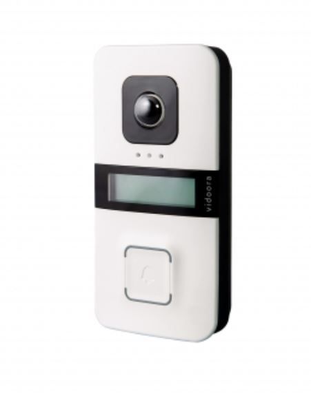 Grothe 75401 vidoora VD 720-W - WLAN Türstation weiß: Front weiß, Korpus anthrazit, 156 x 80 x 35 mm