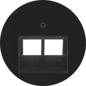 Berker MAN0307224 Zentralstück für UAE Steckdose 2-fach, R.Classic, schwarz matt