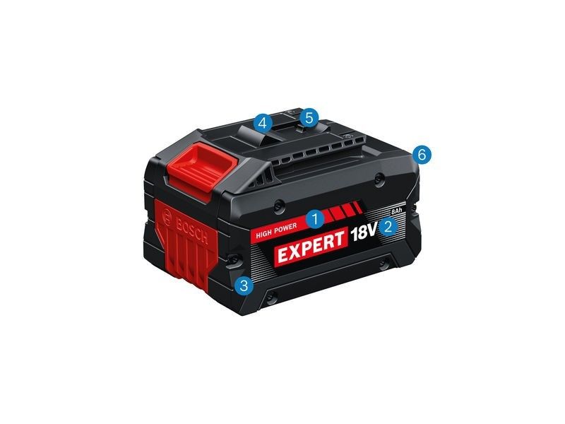 Bosch 1600A0373T Akku-Starter-Set 2x Akku 18 V/8,0 Ah und Ladegerät EXAL 18 V-160