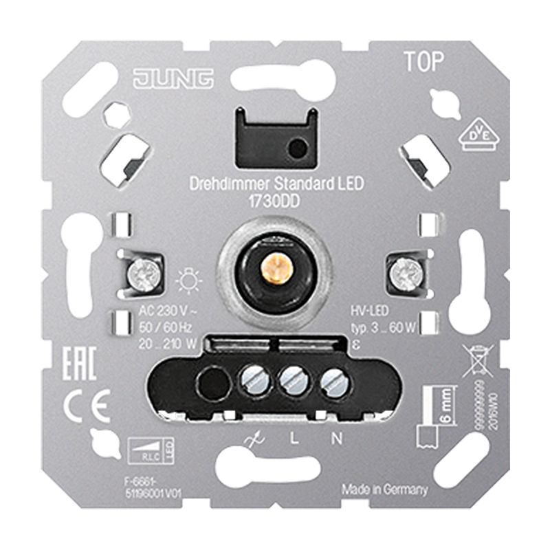 Jung 1730DD Drehdimmer Standard LED, ohne Nebenstelleneingang