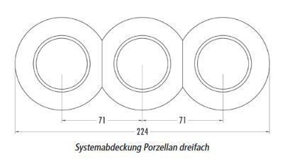 THPG 173089 Systemabdeckung Außenteil für Anschlussdosen Porzellan, weiß