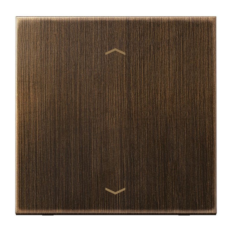 Jung ME101PAT Wippe, mit Pfeilsymbolen für Taster 1-fach, Messing, F10, Serie LS, Messing antik