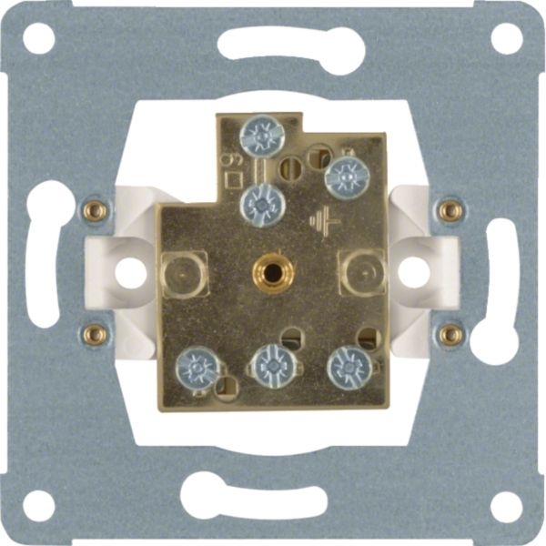 Hager WDF5600 Doppel-Potenzialausgleich-Steckdose für Modul-Einsatz, Unterputz