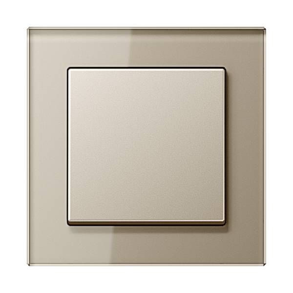 Jung AC583GLCH Glasrahmen 3-fach, senkrechte und waagerechte Montage, Glas, A CREATION, champagner (Glas)