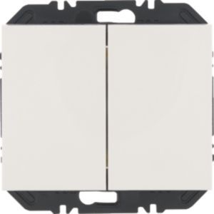 Berker 24127109 Wandsendermodul mit Wippe 2-fach, KNX EnOcean K.1, polarweiß glänzend