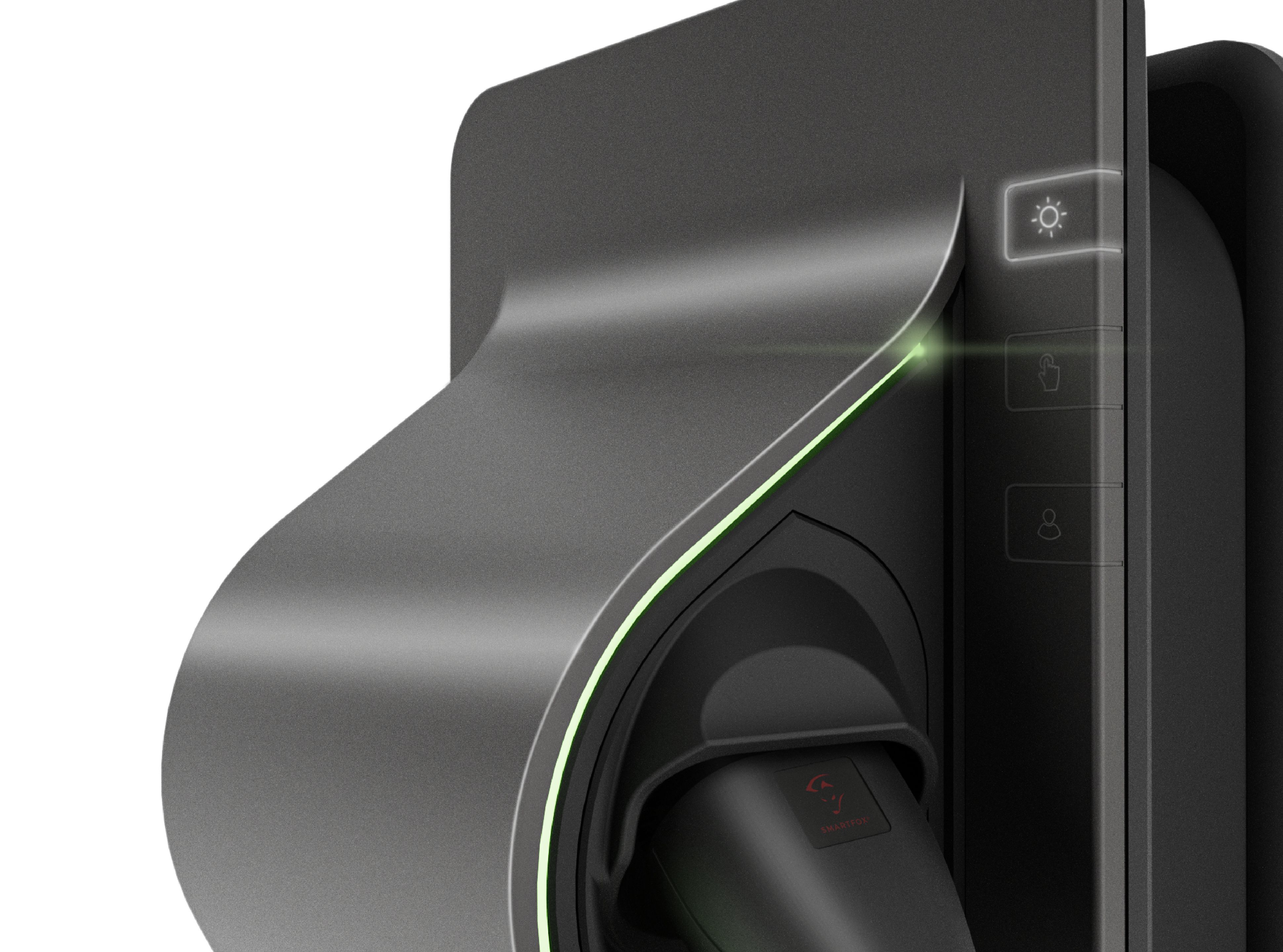 SMARTFOX 0796554799049 Wallbox Pro Charger 2 Grey Edition 11kW, 7m Kabel, RFID, OCCP, BiLa, Display