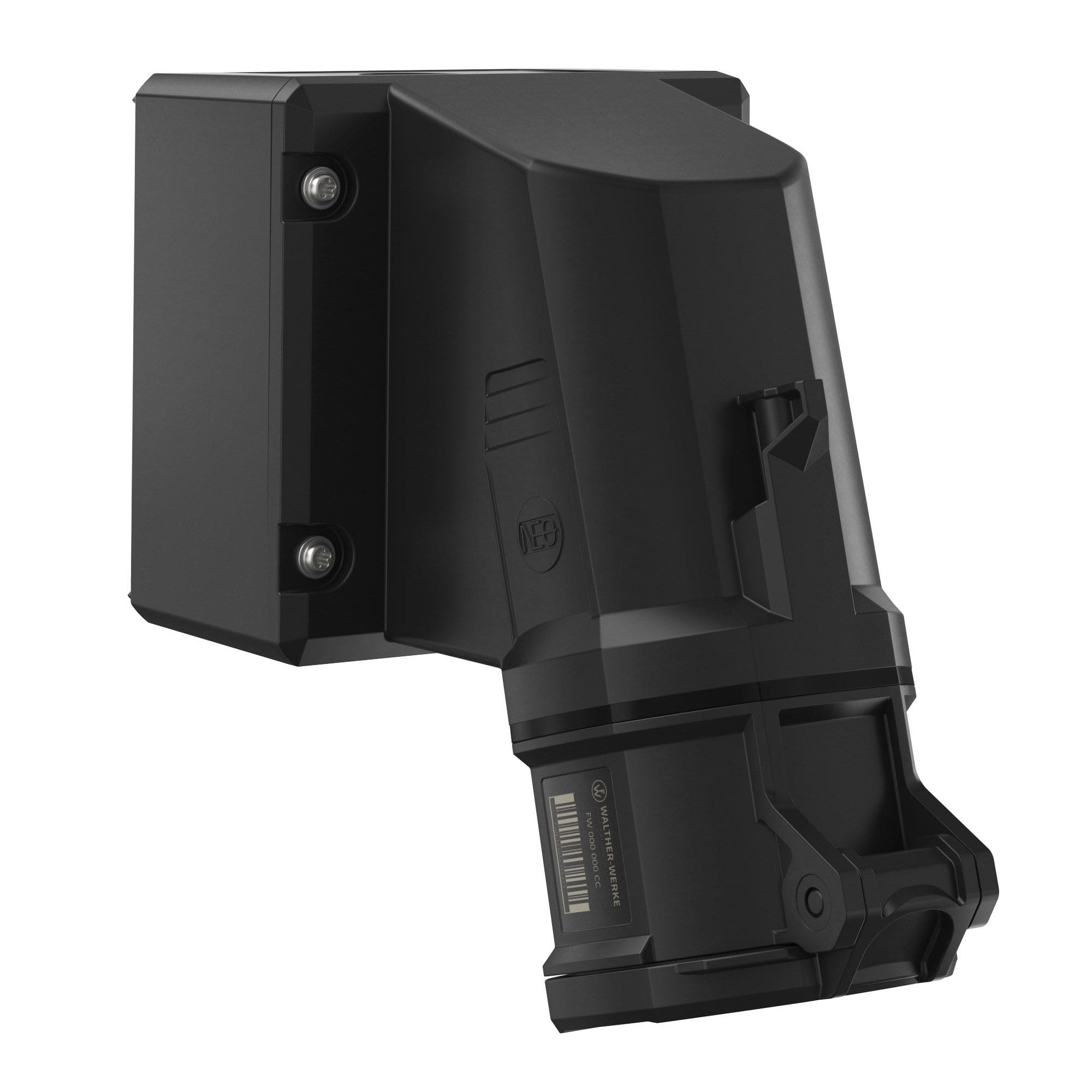 Walther Werke FW13150701 CEE NEO Wandsteckdose 32A 5P 7h IP54 mit Push-In Klemmstein und drehbarem Boden