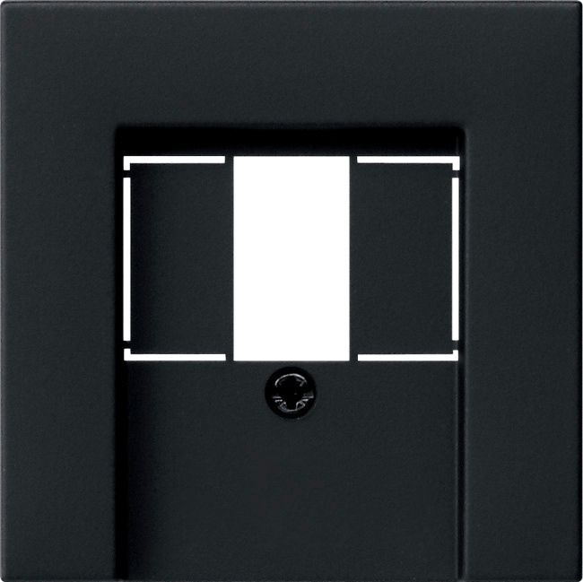 Gira 0376005 Abdeckung für USB-Spannungsversorgung mit Powerdelivery, System 55, schwarz matt