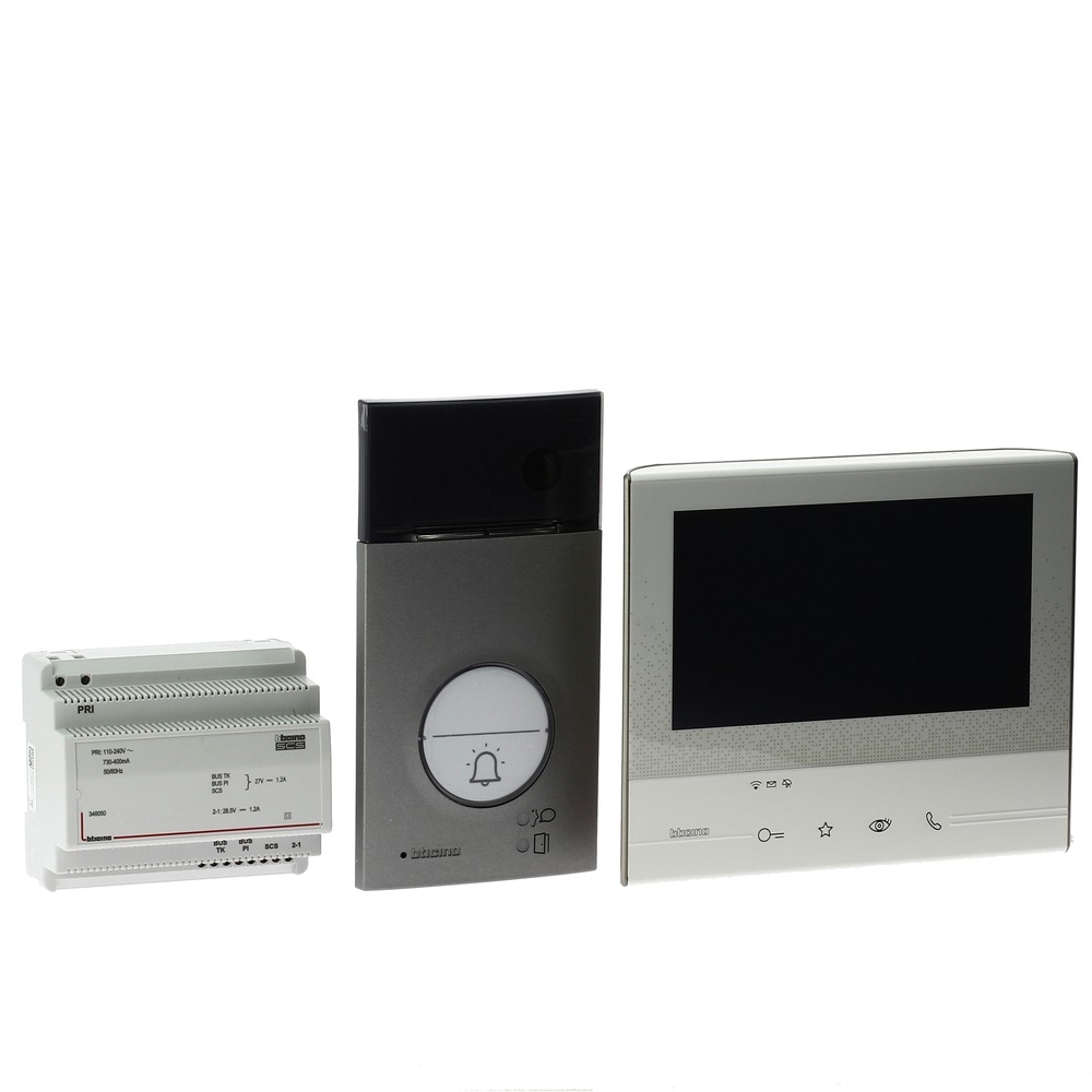 Legrand Bticino 363911 Flex'ONE Video-Set mit Türstation LINEA3000 (1 und 2 Ruftasten) + CLASSE300 X13E