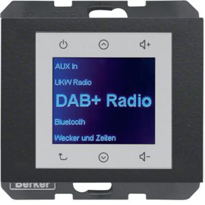 Berker 30847006 Radio Touch UP DAB+, Bluetooth, K.x, anthrazit matt