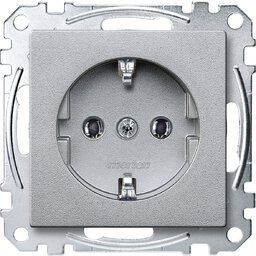 Merten MEG2301-0460 Schutzkontakt-Steckdose, Steckklemmen, System M, aluminium