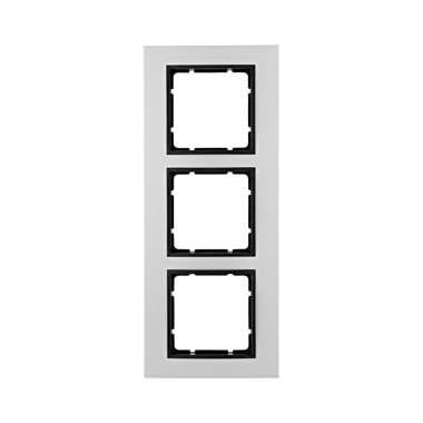 Berker 10136904 Rahmen 3-fach, B.7, Alu/anthrazit