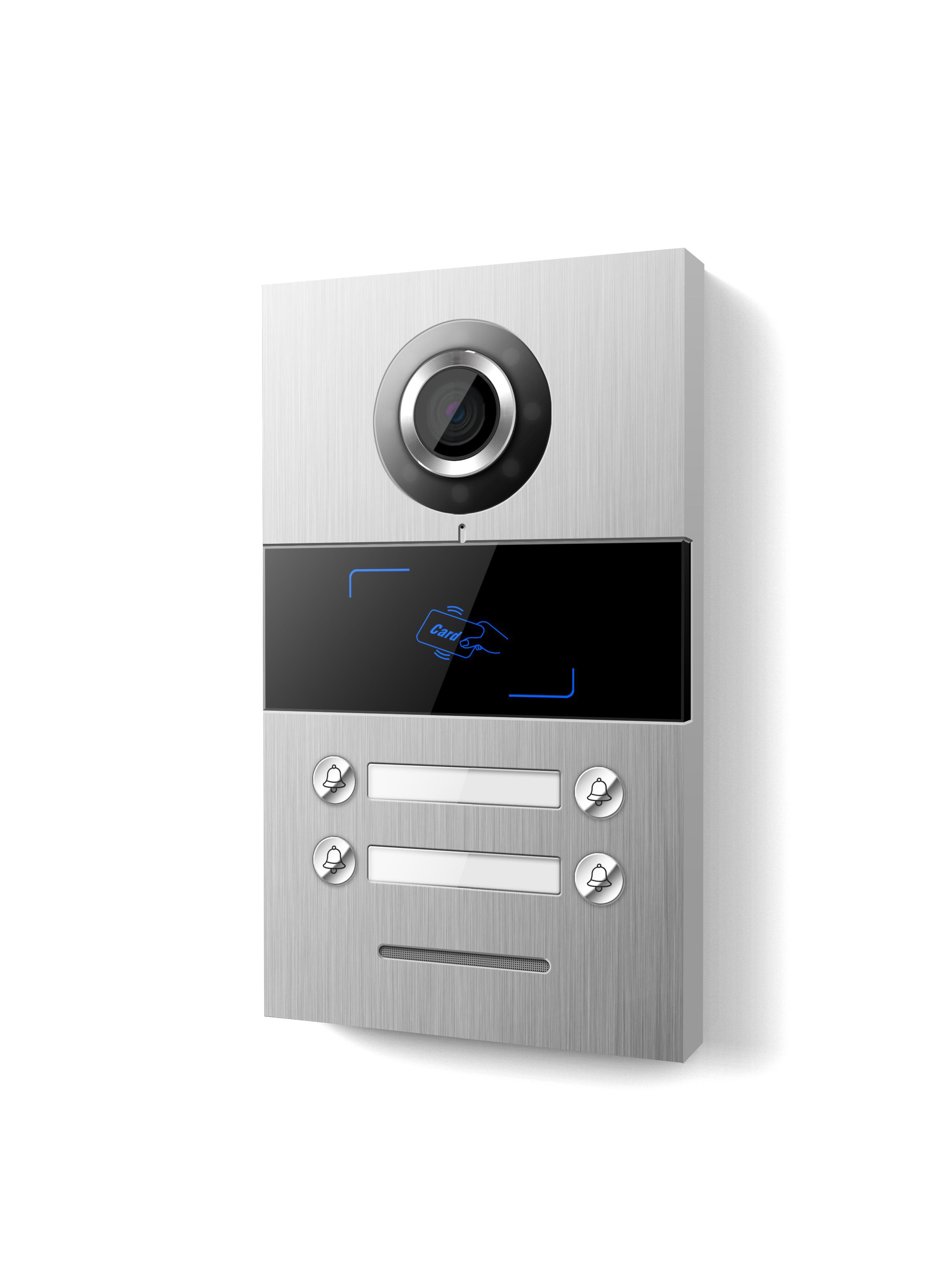 HHG Villa 4 AS Video Außenstation UP 4-Familien mit integriertem RFID-Leser