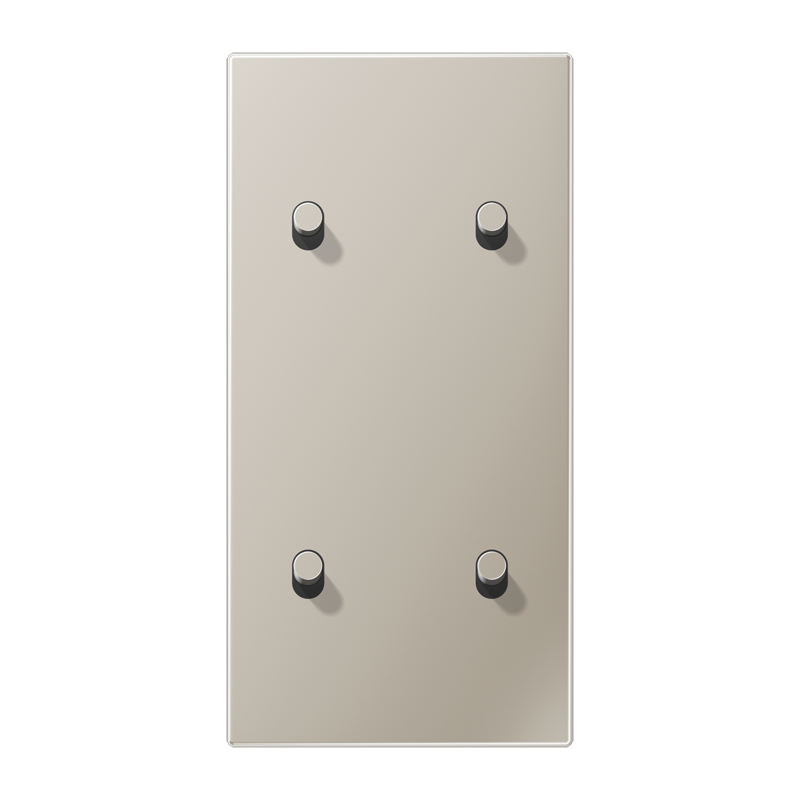 Jung ES12-25R1 Abdeckung mit Kipphebel "Zylinder", 2 x 2 Kipphebel, senkrecht, Serie LS 1912, Edelstahl