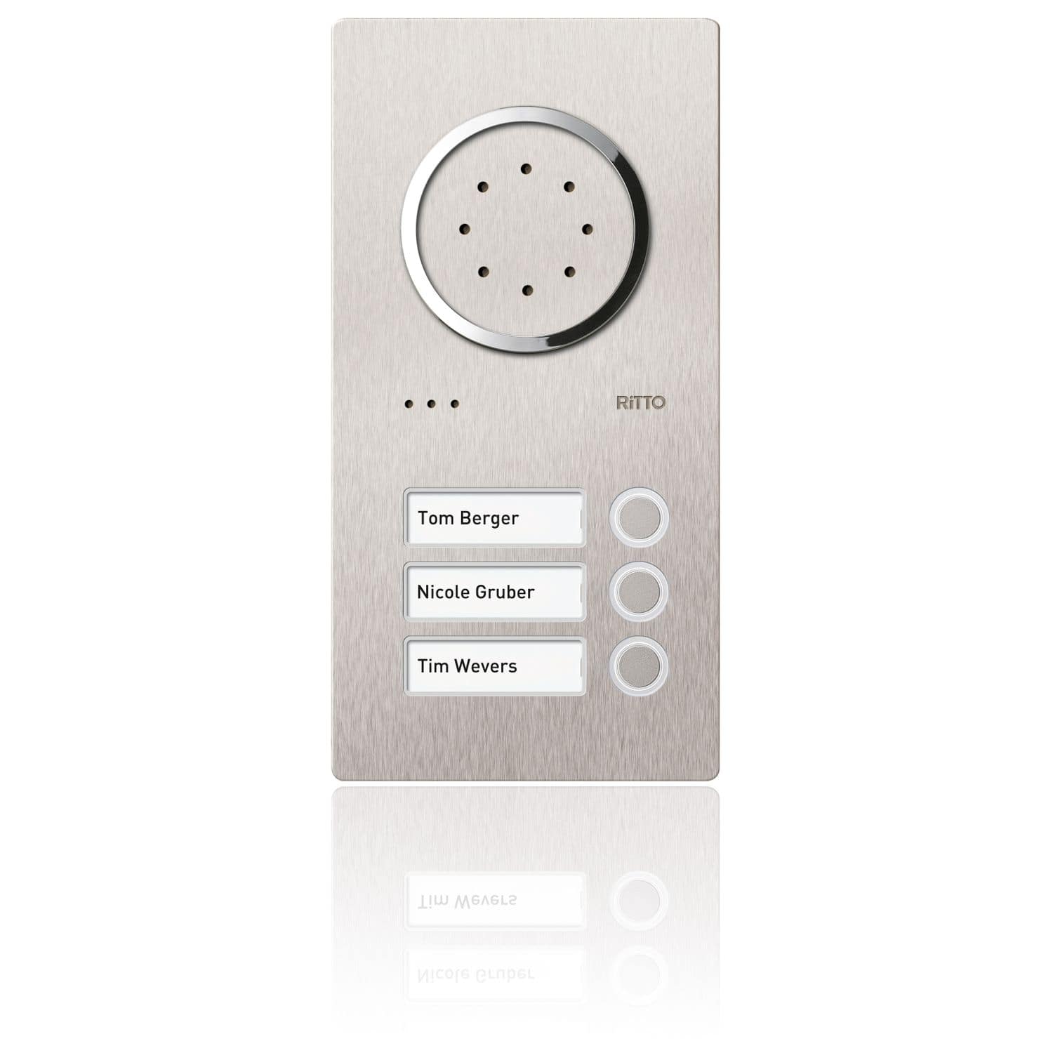 Ritto 1810320 Acero Edelstahl-Türstation für 3 WE,  Unterputz