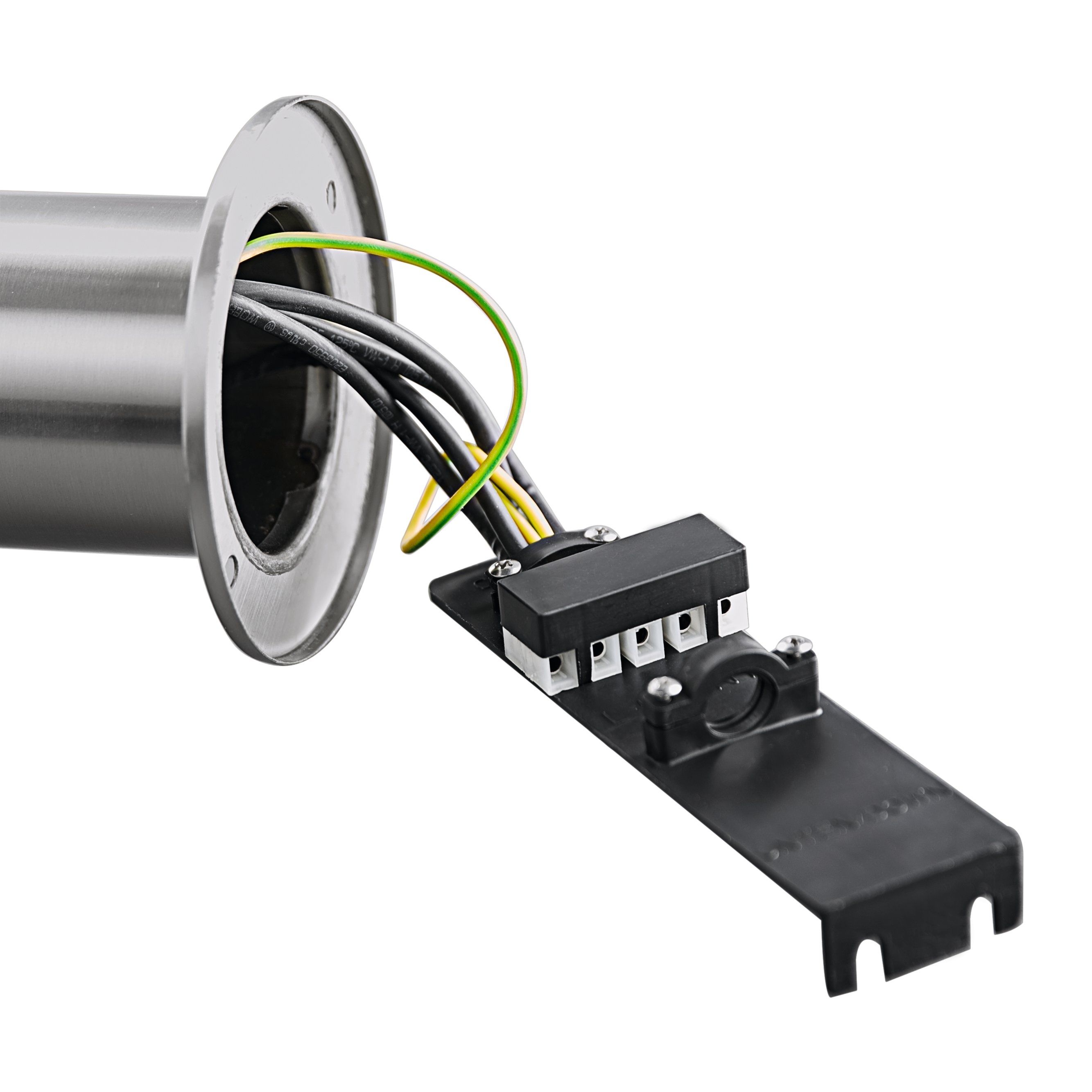 Heitronic 35104 Energieverteiler TOKIO, rund, 4-fach, IP44, Höhe 450 mm, edelstahl