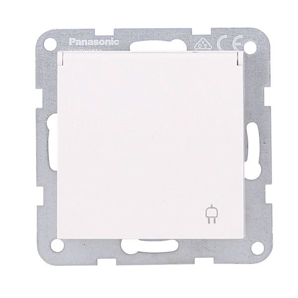 HHG Panasonic WDTT03109WH-EU1 Plus 55 Schutzkontakt-Steckdose mit Klappdeckel, weiß