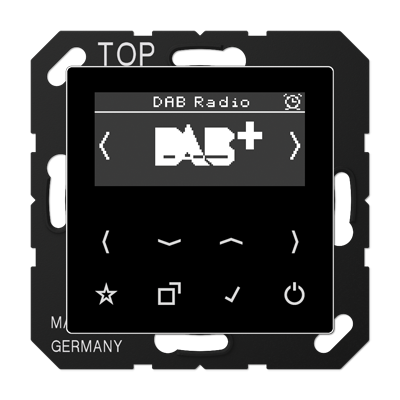Jung DABASW Smart Radio DAB+, Serie AS/A, schwarz