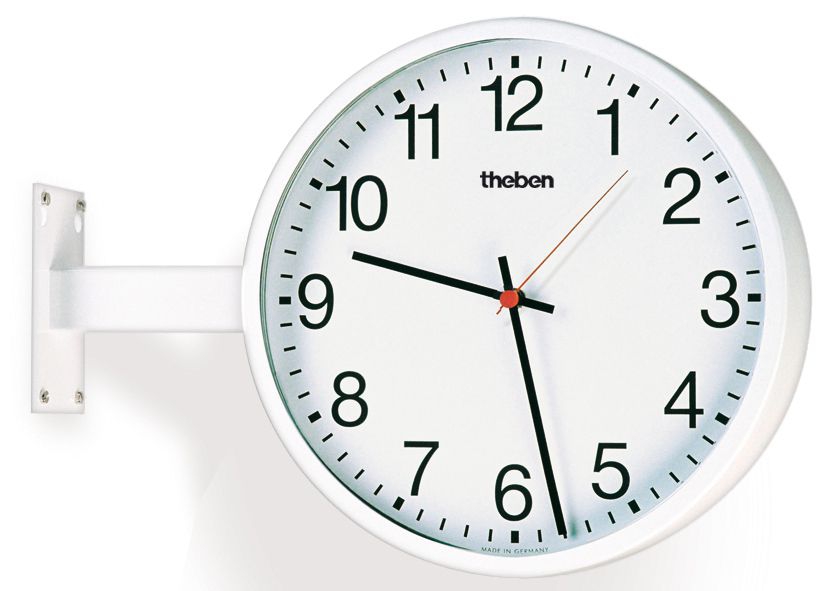 Theben 5009250 OSIRIA 242 AR KNX Nebenuhr, doppelseitige Wanduhr