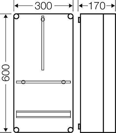 Hensel Mi 2400  Zählergehäuse IP 65, 300 x 600 mm