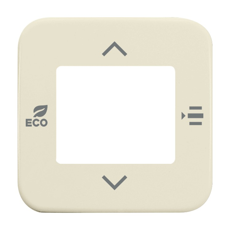 Busch-Jaeger 6109/03-212 Zentralscheibe für Raumtemperaturregler mit und ohne CO2-Feuchte-Sensor, weiß glänzend, Busch-Duro 2000 SI, KNX