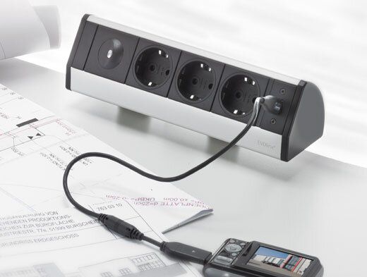 EVOline 159300662300 Dock Data Small, 3 Steckdosen + 2xRJ45CAT6