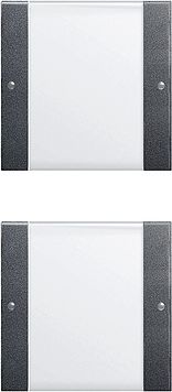Gira 213228 Wippenset 2-fach (1+1) mit Beschriftungsfeld, System 55, Klar/anthrazit