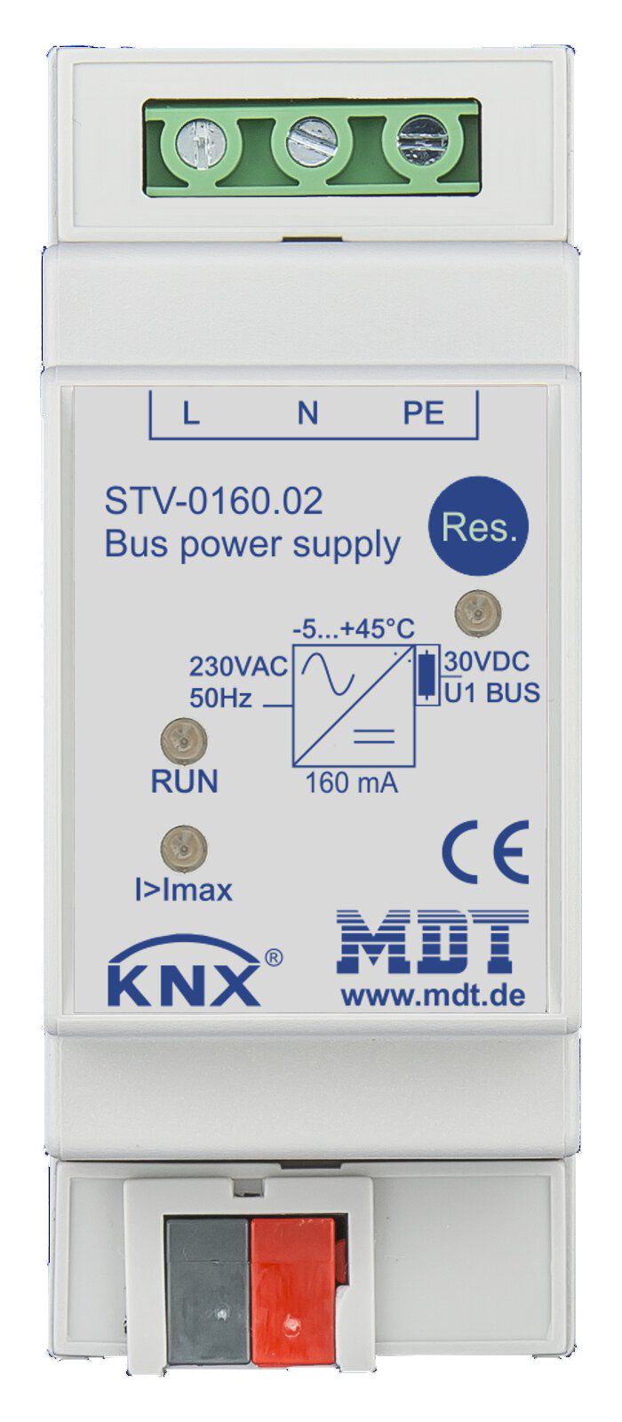MDT STV-0160.02 Busspannungsversorgung 2TE REG, 160mA