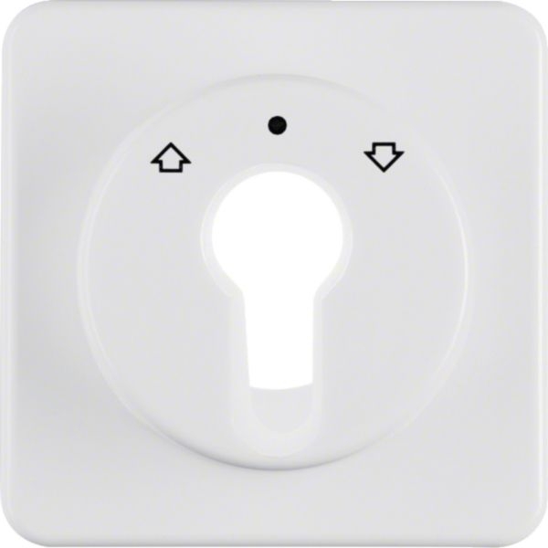 Hager WWF1311PW Zentralstück für Jalousie-Schlüsselschalter/-taster, WG UP IP44, polarweiß glänzend