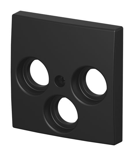 Busch-Jaeger 1743-03-915 Zentralscheibe als Abdeckung für Antennensteckdosen, Busch-balance SI, schwarz matt