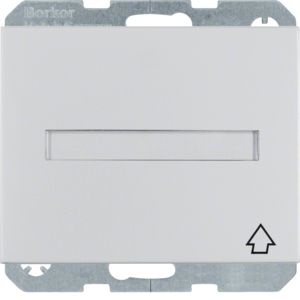 Berker 47527103 Schutzkontakt-Steckdose mit Klappdeckel, Beschriftungsfeld und erhöhtem Berührungsschutz, K.5, Alu