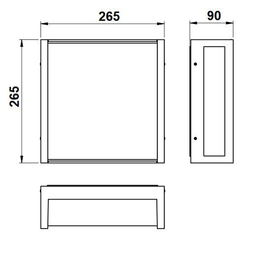 Albert 626401 Hausnummern-Wandleuchte, LED 10W, anthrazit