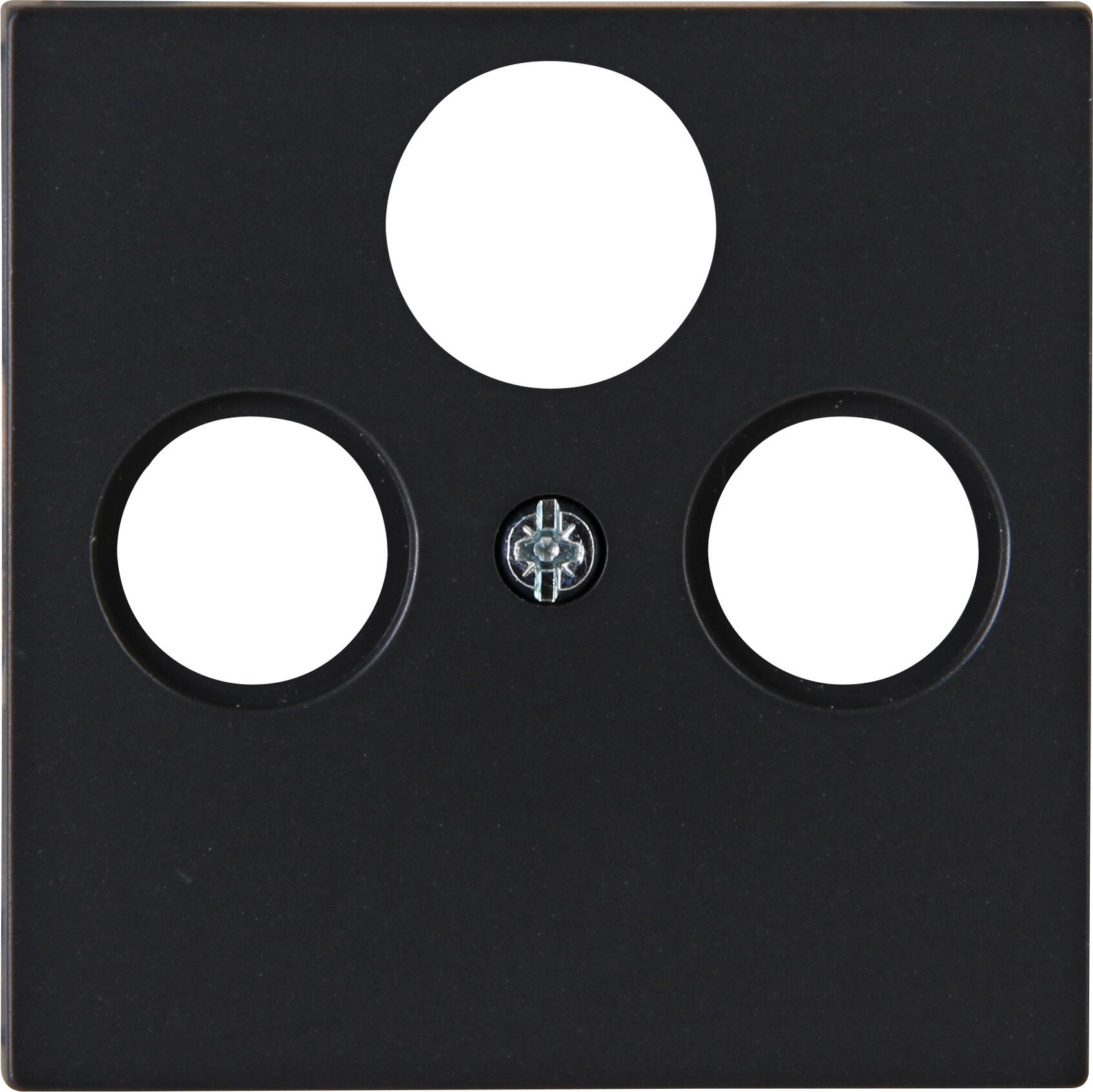 Kopp 491050001 HK07 - Antennen-Abdeckung TV/RF/SAT, Farbe: schwarz matt