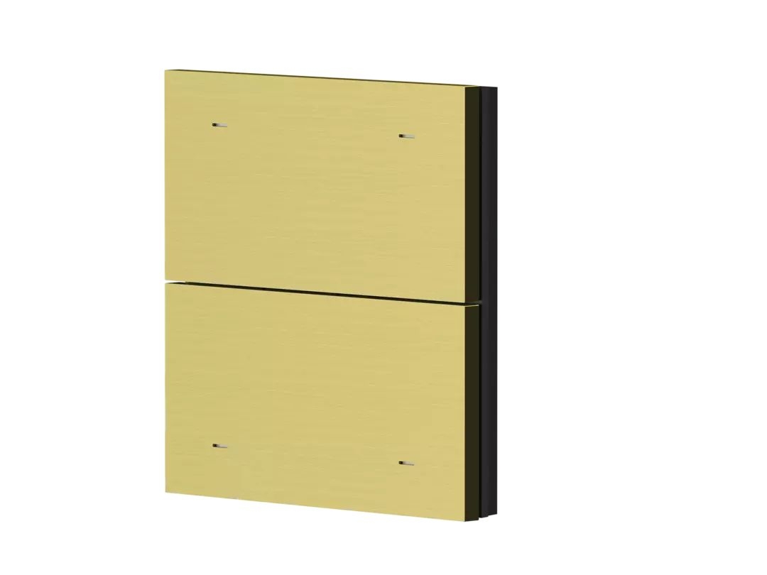 Theben 9080065 2-fach Wippe Metall Messing gebürstet für iONprime PB KNX