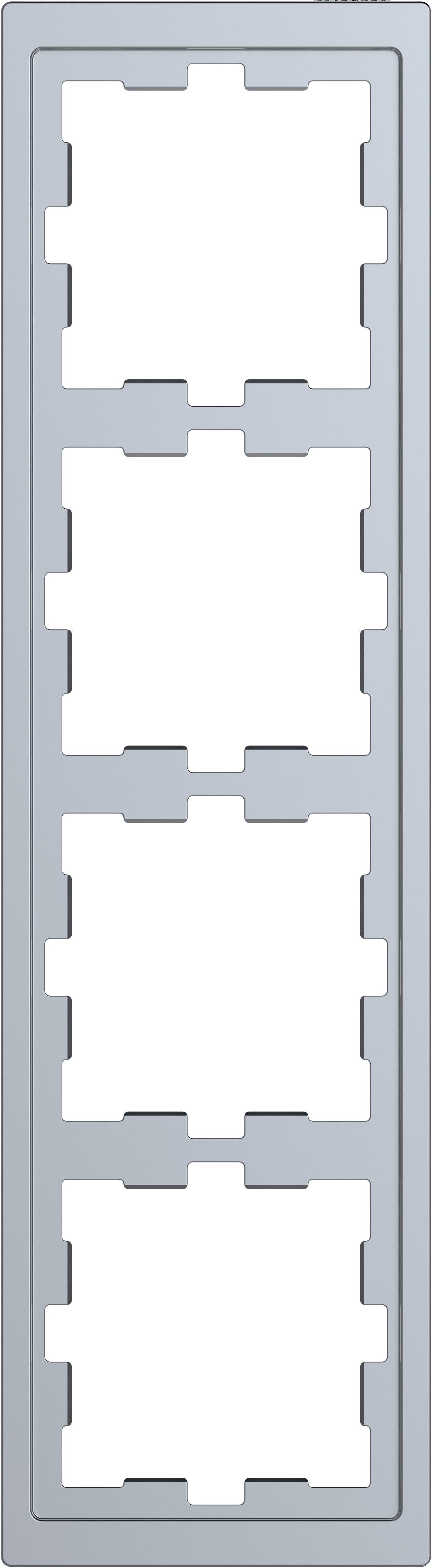 Merten MEG4040-6536 Rahmen 4-fach D-Life Edelstahl