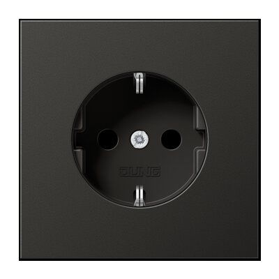 Jung AL1520AN Schutzkontakt-Steckdose, 16 A 250 V ~, Aluminium lackiert, Serie LS, anthrazit