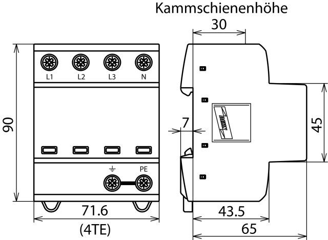 Dehn 941310 Kombi- Ableiter DEHNshield Typ I + II
